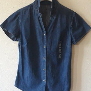 DENIM TOP 100% COTTON SIZE - M  (AT LAST CLASSICS)